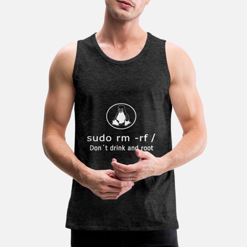 Linux Admin Programmer sudo rm rf / Men's Premium Organic Tank Top