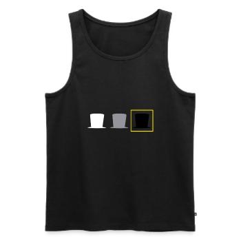 Hacker Cyber Security Pentester Black Hat Hacker - Männer Premium Bio Tank Top - Schwarz - Vorne - AI Model Male 178 light (178cm)