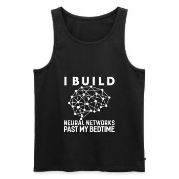 Machine Learning AI Neural Network - Men's Premium Organic Tank Top - black - Front - AI Model Male 178 light (178cm)