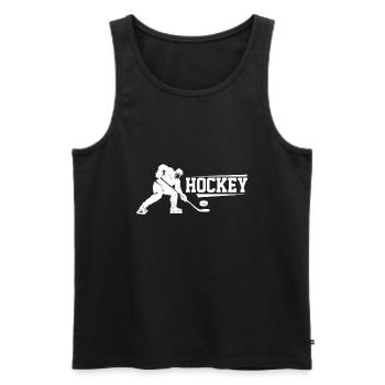 Hockey Hockey sur glace Joueur de hockey amateur - Débardeur bio Premium Homme - noir - Devant - AI Model Male 178 light (178cm)