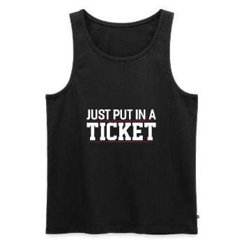 IT Computer IT Support IT Helpdesk - Men's Premium Organic Tank Top - black - Front - AI Model Male 178 light (178cm)