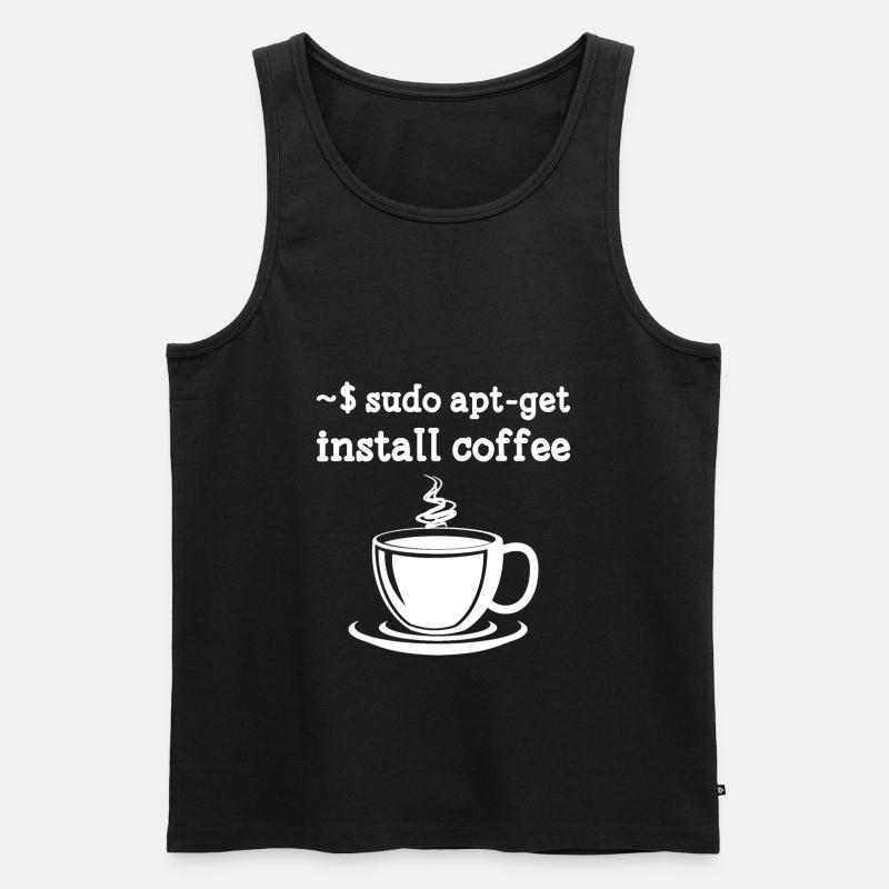 Sudo Apt-Get Install Coffee Linux - Männer Premium Bio Tank Top - Schwarz