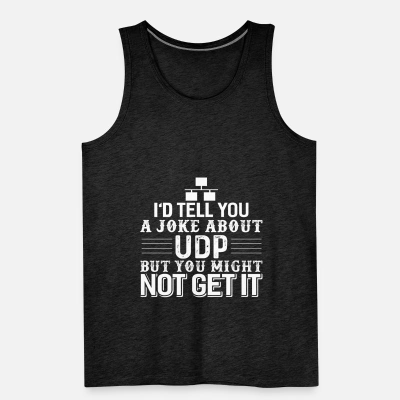 Informatik UDP Witz Computer Programmierer Männer Premium Bio Tank Top