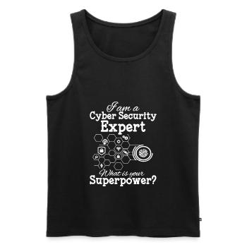 Cyber Security Experte - Männer Premium Bio Tank Top - Schwarz - Vorne - AI Model Male 178 light (178cm)