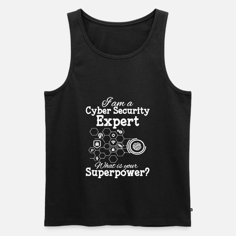 Cyber Security Experte - Männer Premium Bio Tank Top - Schwarz