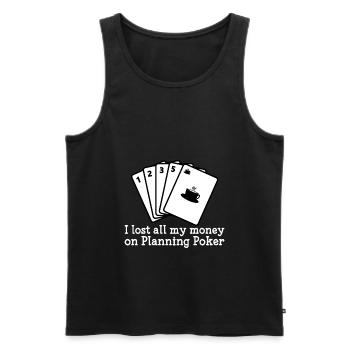 Scrum Planning Poker - Men's Premium Organic Tank Top - black - Front - AI Model Male 178 light (178cm)