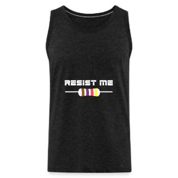 Elektronik Widerstand - Männer Premium Bio Tank Top - Anthrazit - Vorne - Alexander (188cm)