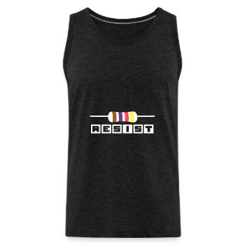 Elektronik Widerstand - Männer Premium Bio Tank Top - Anthrazit - Vorne - Alexander (188cm)