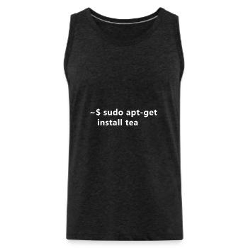 Sysadmin Linux Sudo Apt-Get Install Tea - Männer Premium Bio Tank Top - Anthrazit - Vorne - Alexander (188cm)