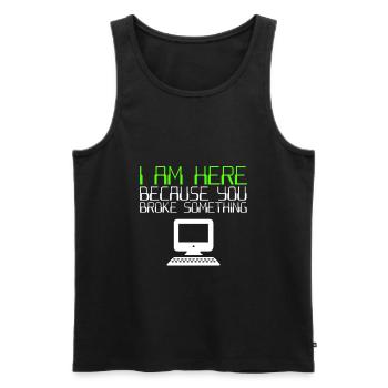IT Helpdesk It Support - Männer Premium Bio Tank Top - Schwarz - Vorne - AI Model Male 178 light (178cm)