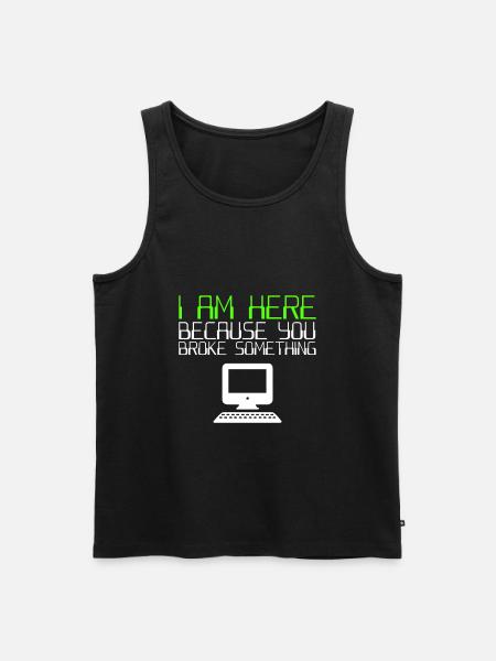 IT Helpdesk It Support - Männer Premium Bio Tank Top - Schwarz
