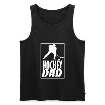 Hockey Dad Hockey Papa Hockey sur glace - Débardeur bio Premium Homme - noir - Devant - Michal (187cm)