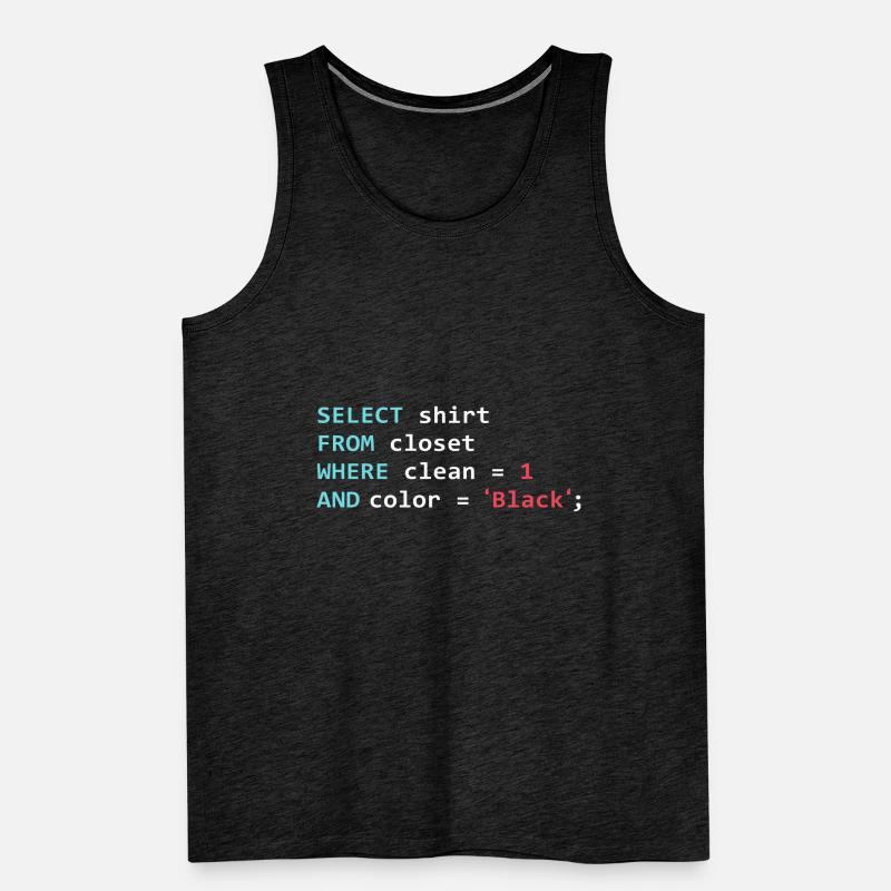 Programmer Database Funny SQL Query Men's Premium Organic Tank Top