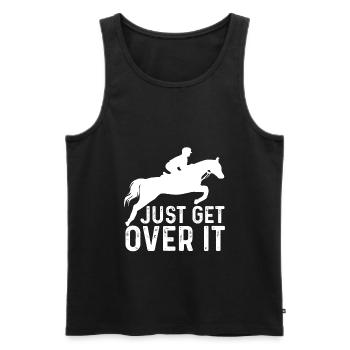 Pferde Hunter Jumper Pferd - Männer Premium Bio Tank Top - Schwarz - Vorne - AI Model Male 178 light (178cm)