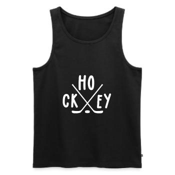 Hockey - Débardeur bio Premium Homme - noir - Devant - AI Model Male 178 light (178cm)