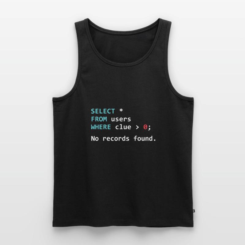 Lustiges Programmer Geschenk SQL Query Männer Premium Bio Tank Top