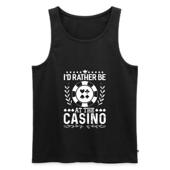 Casino Glückspiel - Männer Premium Bio Tank Top - Schwarz - Vorne - AI Model Male 178 light (178cm)