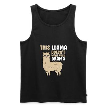 Llama This Llama Doesn't Want You Drama Llama - Men's Premium Organic Tank Top - black - Front - Michal (187cm)