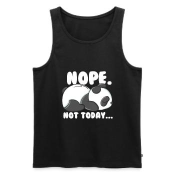 Lazy Panda Nope Not Today Funny Panda - Men's Premium Organic Tank Top - black - Front - Michal (187cm)
