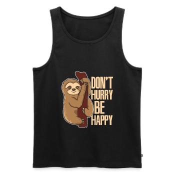 Faultiere haben es nicht eilig Faultier - Männer Premium Bio Tank Top - Schwarz - Vorne - AI Model Male 178 light (178cm)