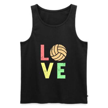 Volley-ball amour volley-ball - Débardeur bio Premium Homme - noir - Devant - Michal (187cm)