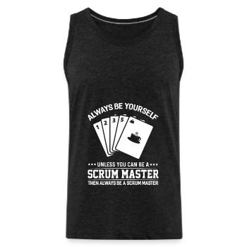 Scrum Master Agile Software Development - Men's Premium Organic Tank Top - charcoal grey - Front - Alexander (188cm)