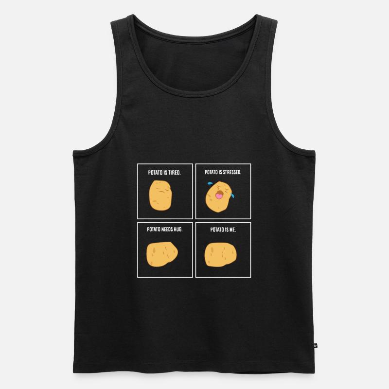 Ich bin eine Kartoffel - Männer Premium Bio Tank Top - Schwarz