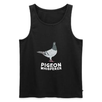 Tauben Flüsterer Tauben Liebhaber Vogel - Männer Premium Bio Tank Top - Schwarz - Vorne - Michal (187cm)