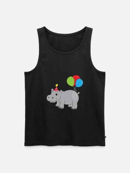 Hippopotame d’anif - Débardeur bio Premium Homme - noir