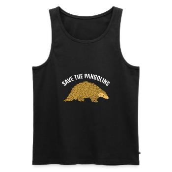 Save The Pangolins Cute Pangolin Lover Gift - Men's Premium Organic Tank Top - black - Front - AI Model Male 178 light (178cm)