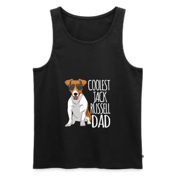 Coolest Jack Russel Dad Jack Russell Terrier - Men's Premium Organic Tank Top - black - Front - AI Model Male 178 light (178cm)