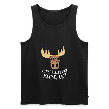I Just Really Like Moose Okay Canadian Moose - Men's Premium Organic Tank Top - black - Front - AI Model Male 178 light (178cm)