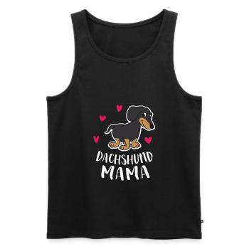 Dachshund Mama Geschenk für Mama von Dachshund - Männer Premium Bio Tank Top - Schwarz - Vorne - AI Model Male 178 light (178cm)