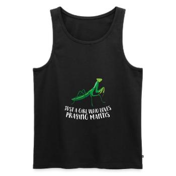 Just a Girl Who Loves Praying Mantis - Men's Premium Organic Tank Top - black - Front - Michal (187cm)