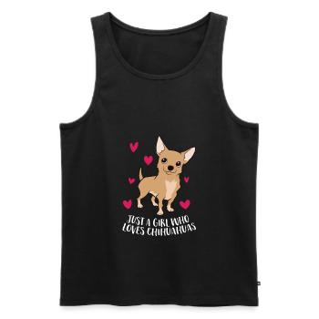 Juste une fille Who Loves Chihuahuas Cute Chihuahua - Débardeur bio Premium Homme - noir - Devant - Michal (187cm)