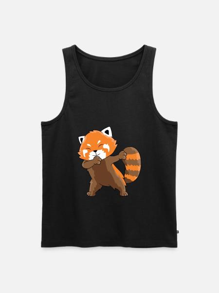 Dabbing Red Panda - Men's Premium Organic Tank Top - black