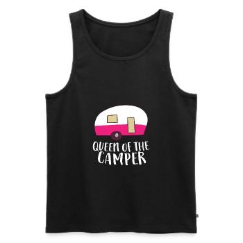 Lustiges Camper Mama Camping Königin - Männer Premium Bio Tank Top - Schwarz - Vorne - Michal (187cm)