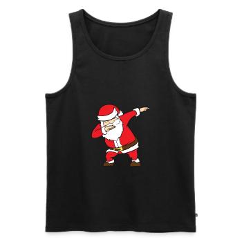 Weihnachten Weihnachtsmann Dabbender - Männer Premium Bio Tank Top - Schwarz - Vorne - AI Model Male 178 light (178cm)