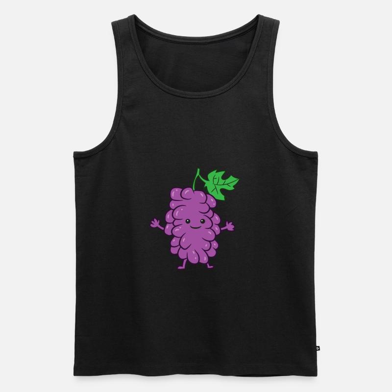Trauben Fruch Obst Liebe Weintrauben - Männer Premium Bio Tank Top - Schwarz