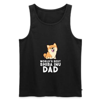 Bester Shiba Inu Papa - Männer Premium Bio Tank Top - Schwarz - Vorne - Michal (187cm)