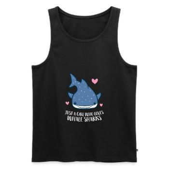 Just a Girl Who Loves Whale Sharks Cute Whale - Men's Premium Organic Tank Top - black - Front - Michal (187cm)