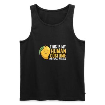 Mango Fruit Halloween Mango Human Costume I'm - Men's Premium Organic Tank Top - black - Front - AI Model Male 178 light (178cm)