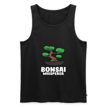 Funny Bonsai Tree Funny Japanese Bonsai Tree - Men's Premium Organic Tank Top - black - Front - AI Model Male 178 light (178cm)
