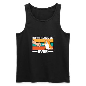 Beste Sheltie Mama Sheepdog Mama Shelties - Männer Premium Bio Tank Top - Schwarz - Vorne - AI Model Male 178 light (178cm)