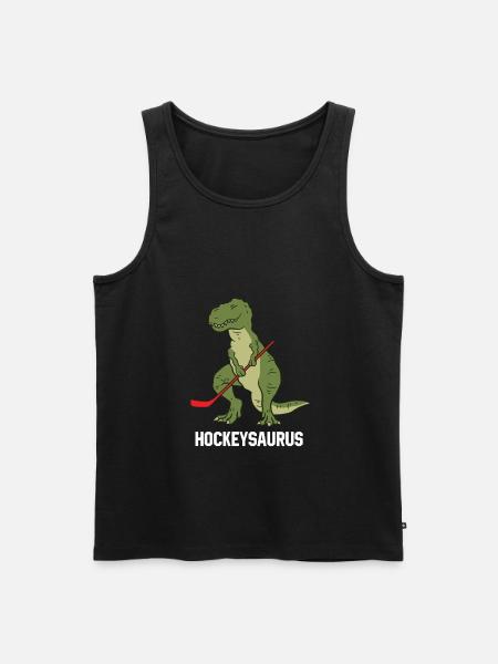 Hockeysaurus Dinosaure Hockey Enfants Garçon de hockey - Débardeur bio Premium Homme - noir