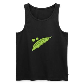 Erbsen Gemüse Geschenk Erbsen Kostüm - Männer Premium Bio Tank Top - Schwarz - Vorne - AI Model Male 178 light (178cm)