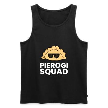 Pierogi Squad Poland Pierogi - Men's Premium Organic Tank Top - black - Front - AI Model Male 178 light (178cm)