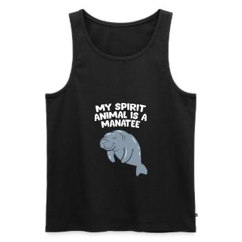 Seekühe Sind Meine Lieblingstiere - Männer Premium Bio Tank Top - Schwarz - Vorne - Michal (187cm)