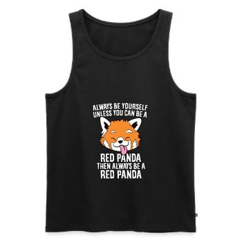Always Be A Red Panda Cute Red Panda Lover Gift - Men's Premium Organic Tank Top - black - Front - Michal (187cm)