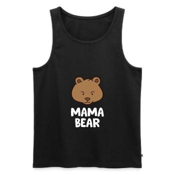 Mama Bear Frauen Mama Bear Netter Mama Bear - Männer Premium Bio Tank Top - Schwarz - Vorne - AI Model Male 178 light (178cm)